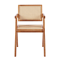 Silla Chandigarh madera rattan natural - Miniatura 3