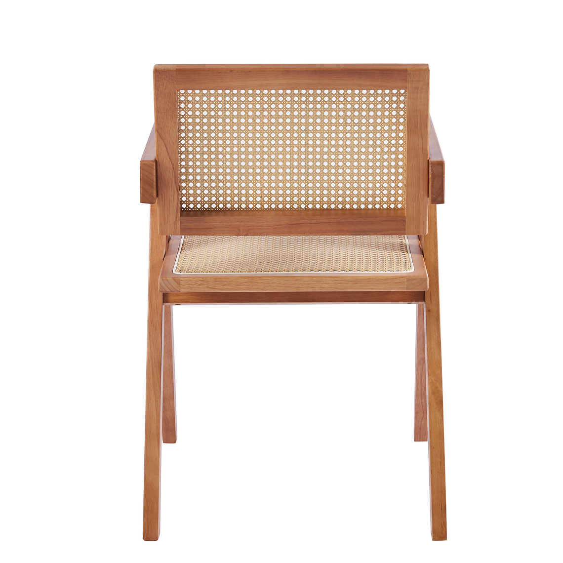 Silla Chandigarh madera rattan natural 4