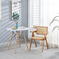 Silla Chandigarh madera rattan natural - Miniatura 5