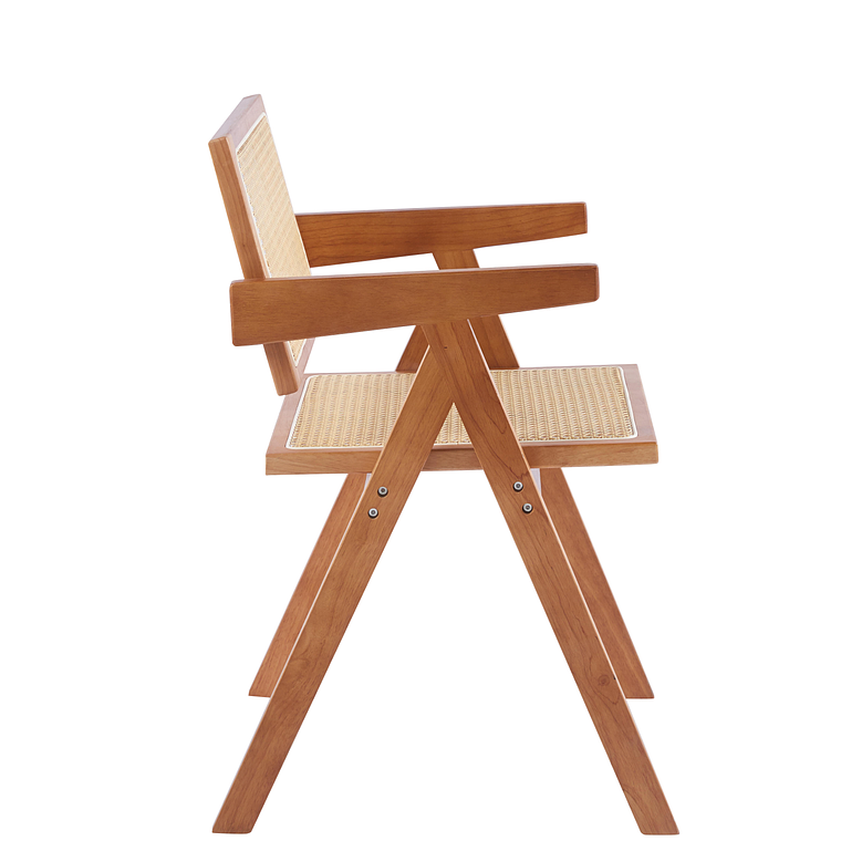 Pack 4 Sillas Chandigarh madera rattan natural 4