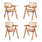 Pack 4 Sillas Chandigarh madera rattan natural - Miniatura 1