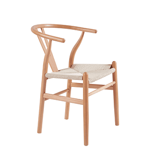 Silla Wishbone madera e hilo de cuerda