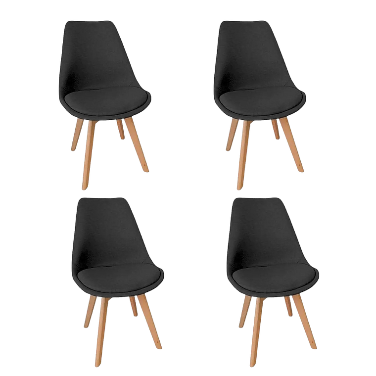 Pack 4 Sillas Tulip Lino 9