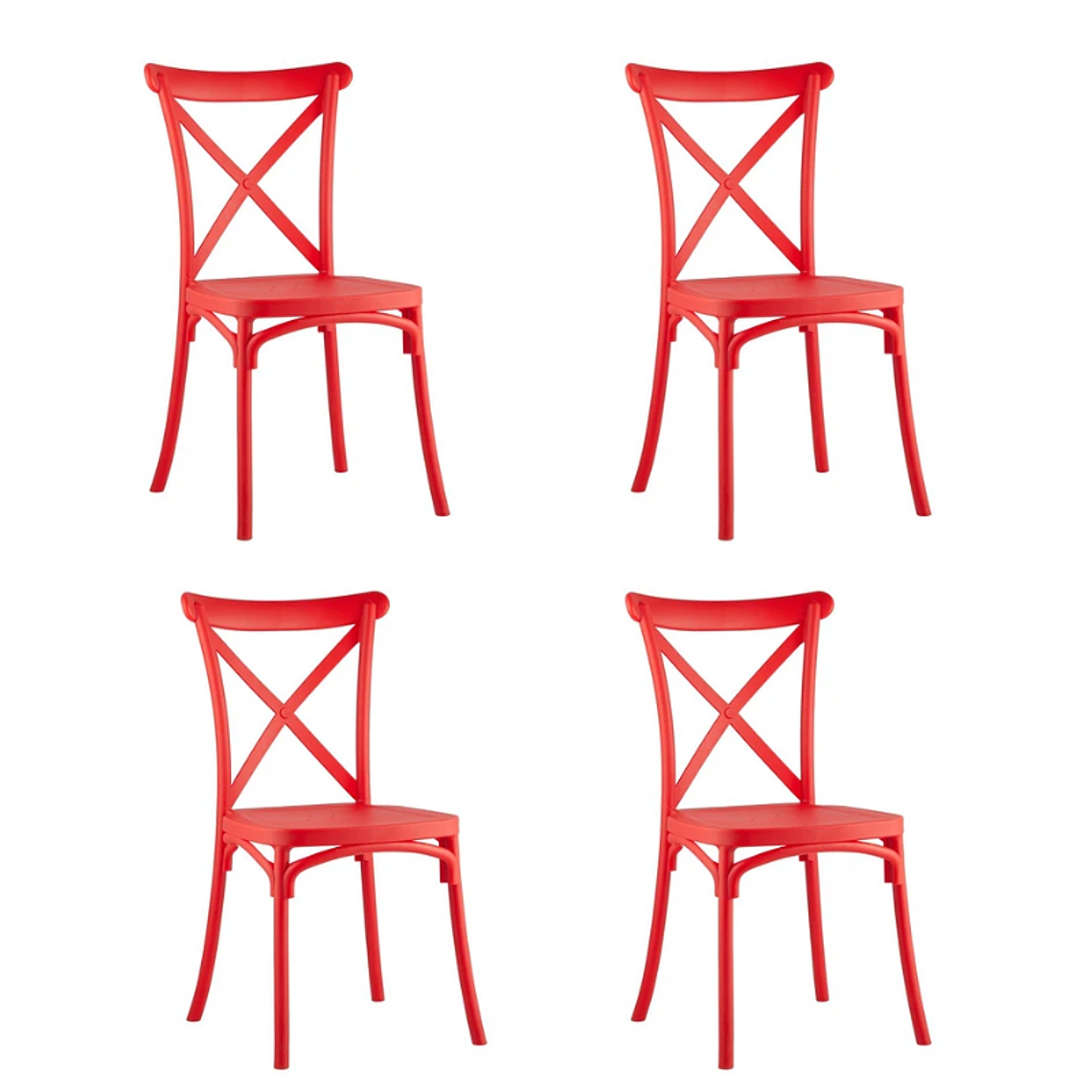 Pack 4 Sillas Crossback Danubio - Polipropileno 7