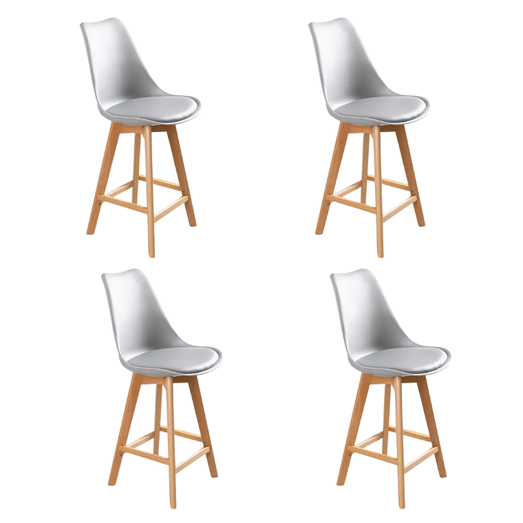 Pack 4 Taburetes Piso Tulip 65 cm 1
