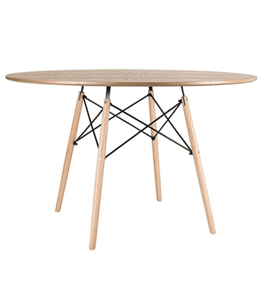 Mesa redonda Eames madera 120 cm