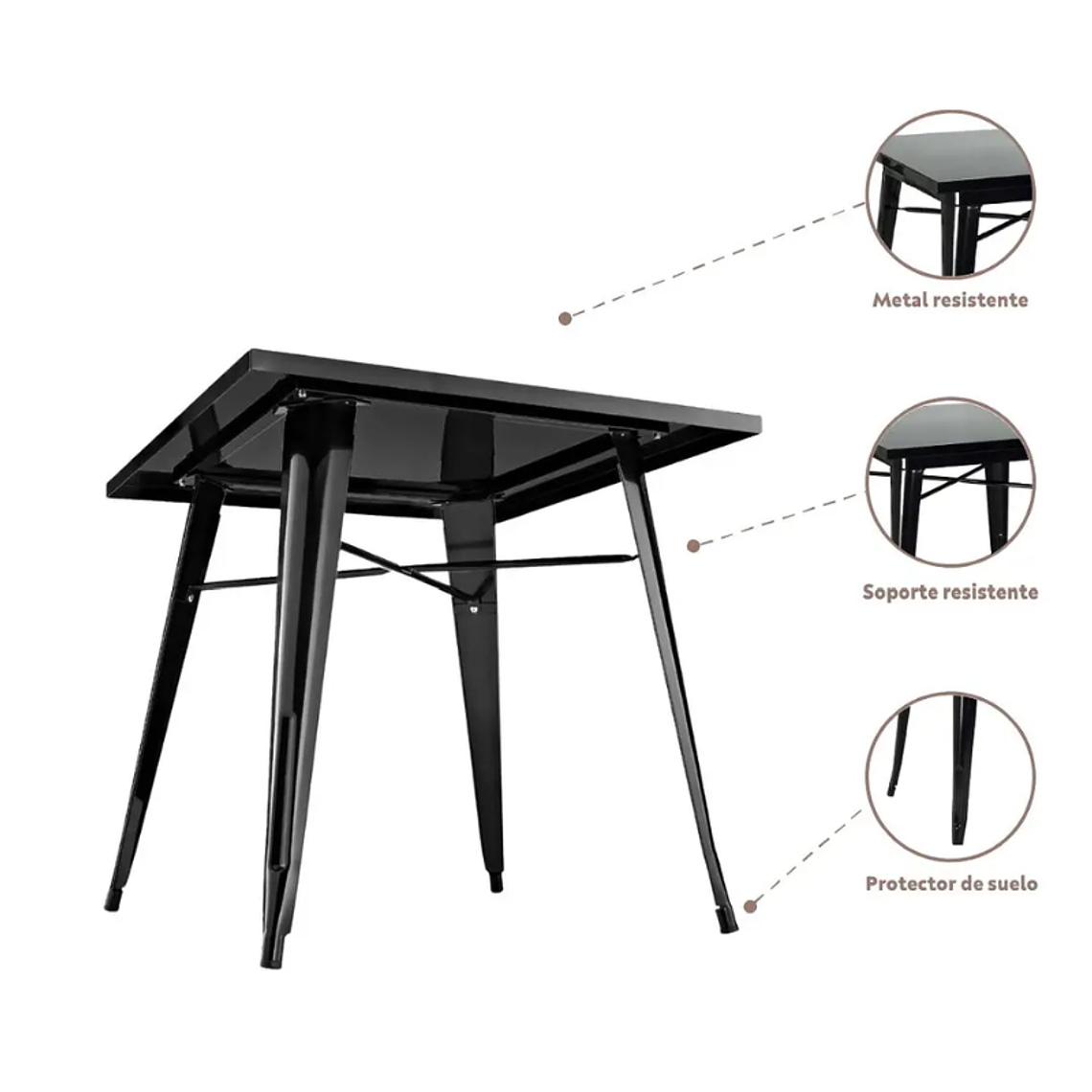 Mesa Tolix Rectangular 120x80 cm 2