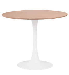 Mesa Tulip madera 80 cm l Base Blanca