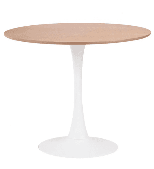 Mesa Tulip madera 80 cm l Base Blanca