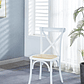Silla Crossback Danubio madera rattan blanca - Miniatura 5