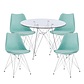 Comedor Iron redondo vidrio 80 cm y 4 Sillas Tulip Iron - Miniatura 2