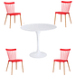 Comedor Selfoss redondo blanco 80 cm con 4 Sillas Windsor - Miniatura 6