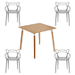 Comedor Lucca cuadrado madera 80x80 cm con 4 Sillas Master - Miniatura 5