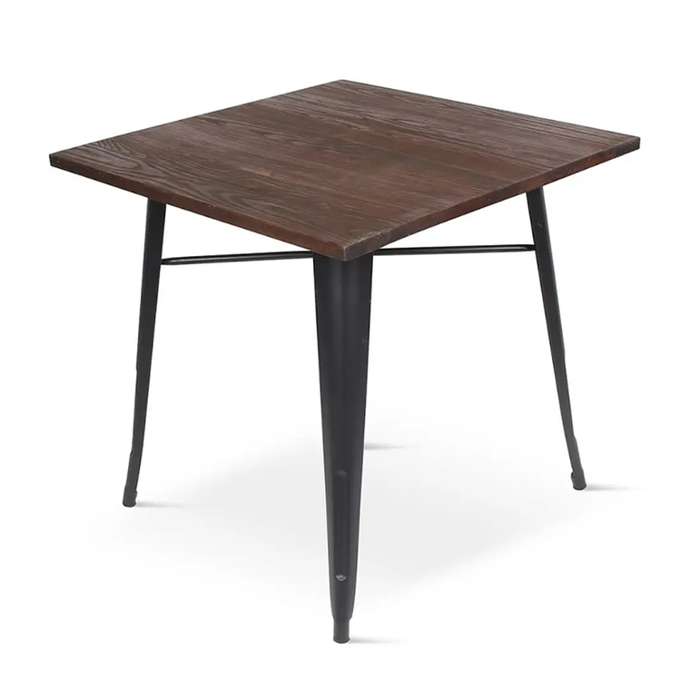 Mesa Tolix negra cuadrada 70x70 cm 1