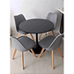 Comedor Ankara redondo negro 100 cm con 4 Sillas Tulip - Miniatura 4