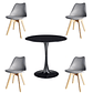 Comedor Ankara redondo negro 100 cm con 4 Sillas Tulip - Miniatura 5