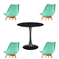 Comedor Ankara redondo negro 100 cm con 4 Sillas Tulip - Miniatura 7