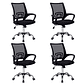 Pack 4 Sillas de Oficina Escritorio Ergonómicas - Miniatura 1