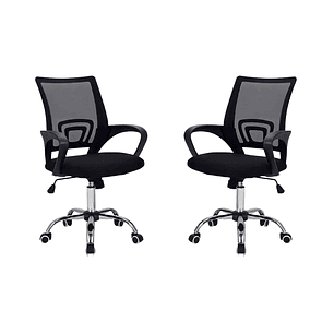 Pack 2 Sillas de Oficina Escritorio Ergonómicas