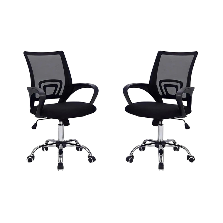 Pack 2 Sillas de Oficina Escritorio Ergonómicas 1