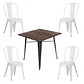 Comedor Phuket cuadrado 80x80 cm con 4 Sillas Tolix - Miniatura 2