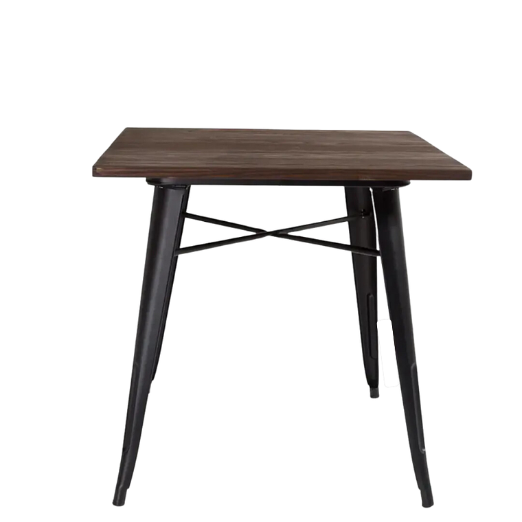 Comedor Brest cuadrado 70x70 cm con 4 Sillas Delta Brown de terraza 6