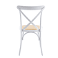 Silla Crossback Danubio madera rattan blanca - Miniatura 4