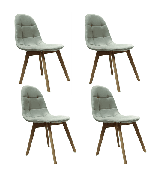 Pack 4 Sillas Buckle Velvet