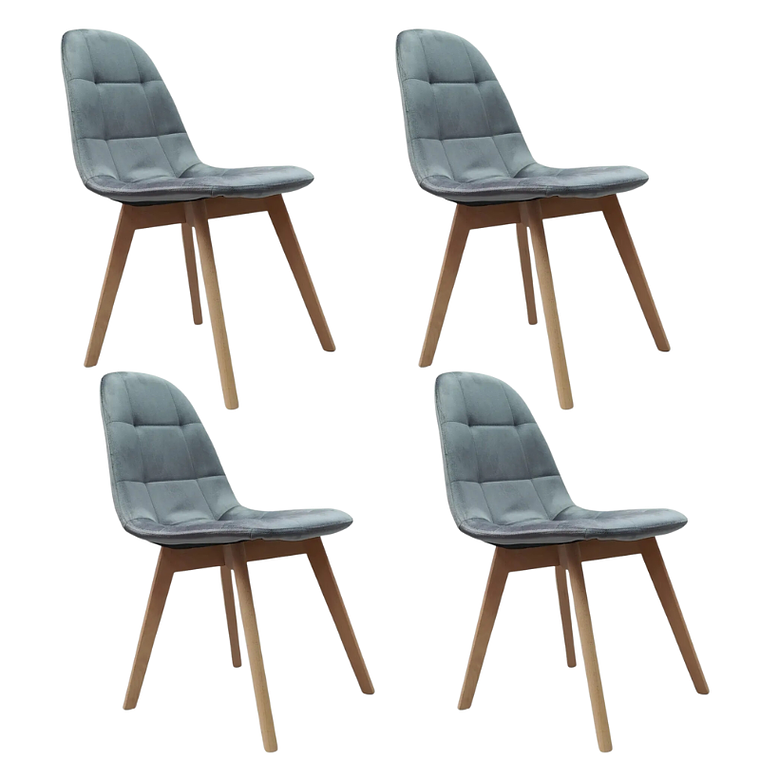 Pack 4 Sillas Buckle Velvet 4