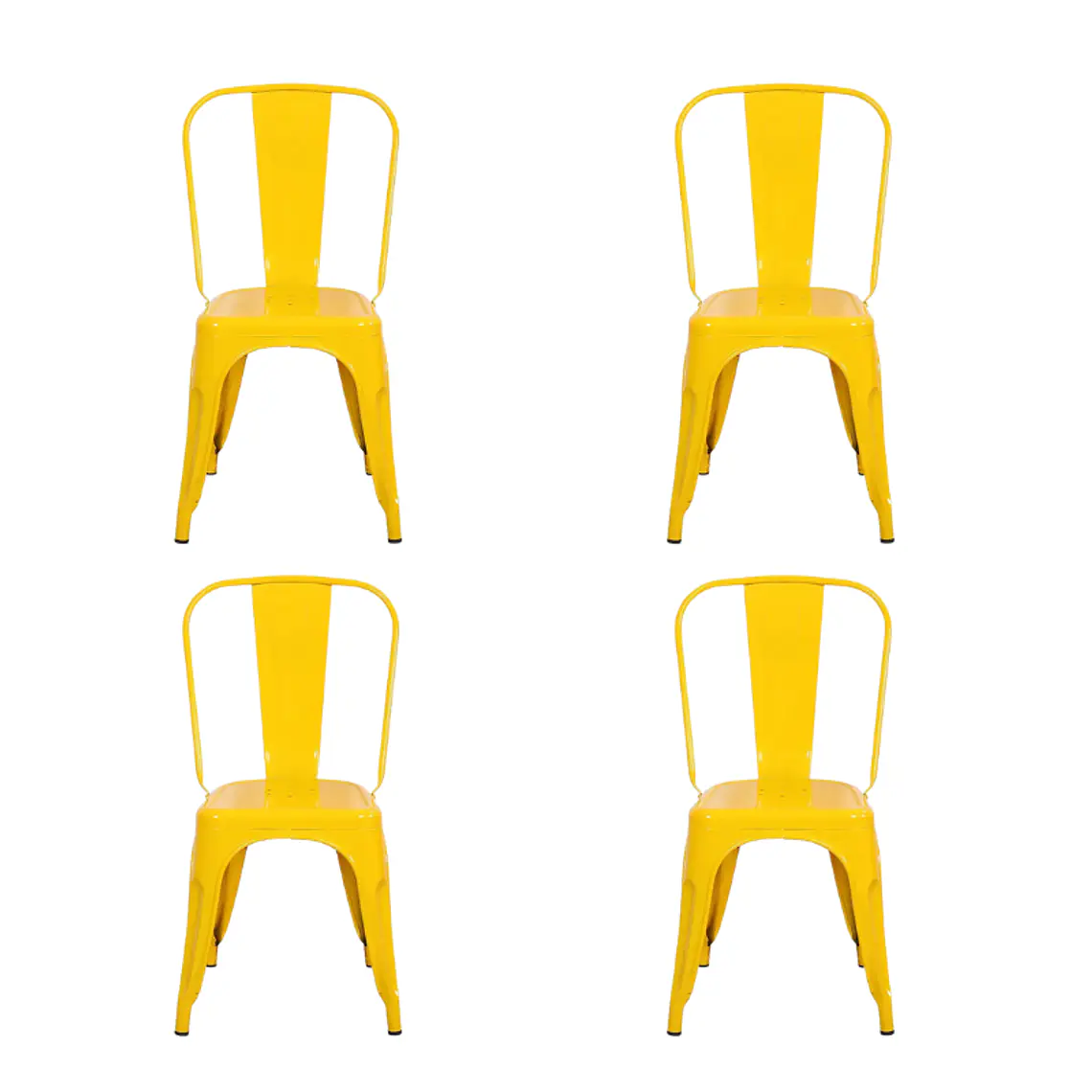 Comedor Phuket cuadrado 80x80 cm con 4 Sillas Tolix 5