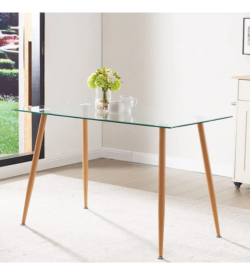 Mesa Rectangular de Vidrio 160x90 cm