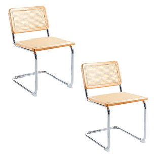 Pack 2 Sillas Breuer Madera y Rattan
