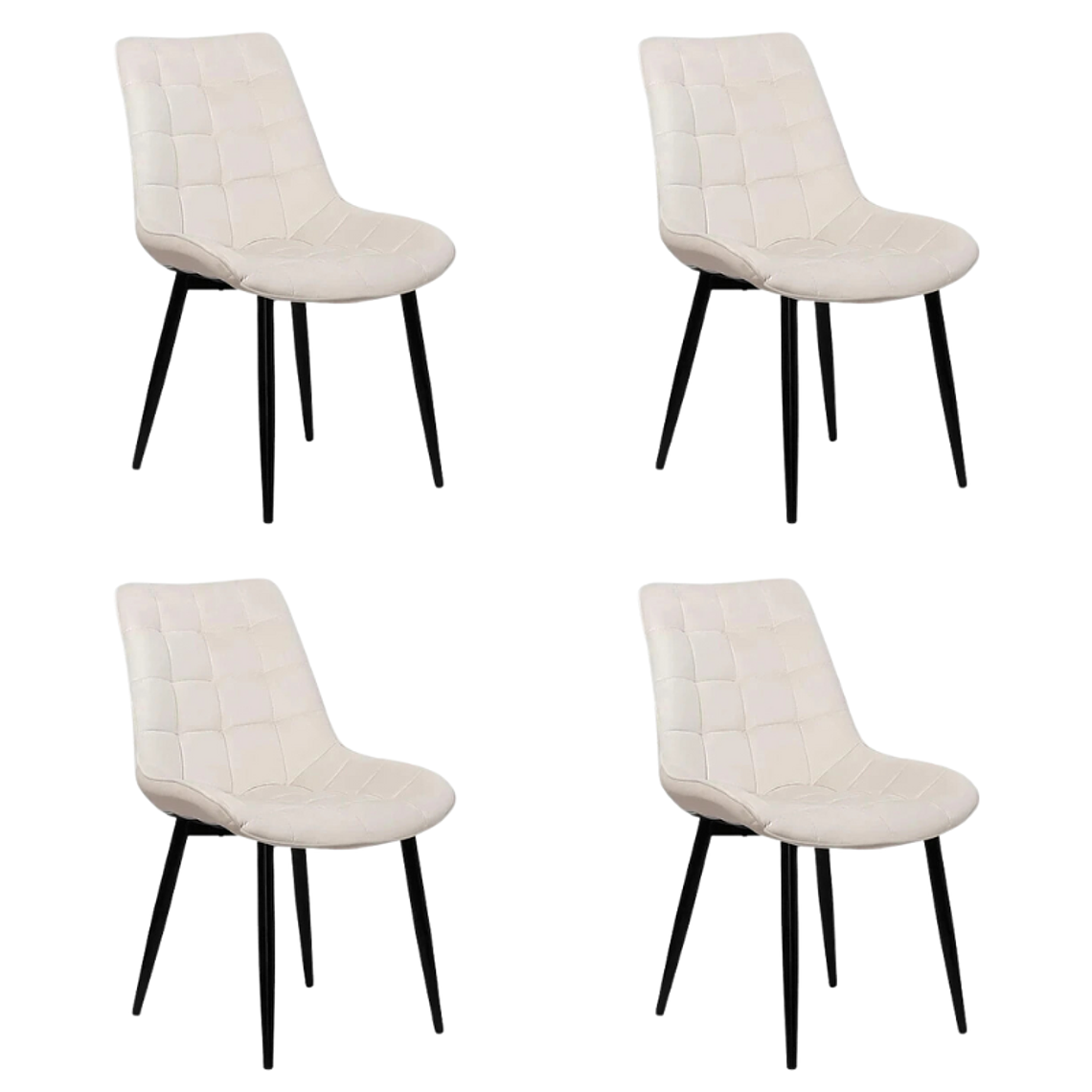 Pack 4 Sillas Capitone Black terciopelo 6