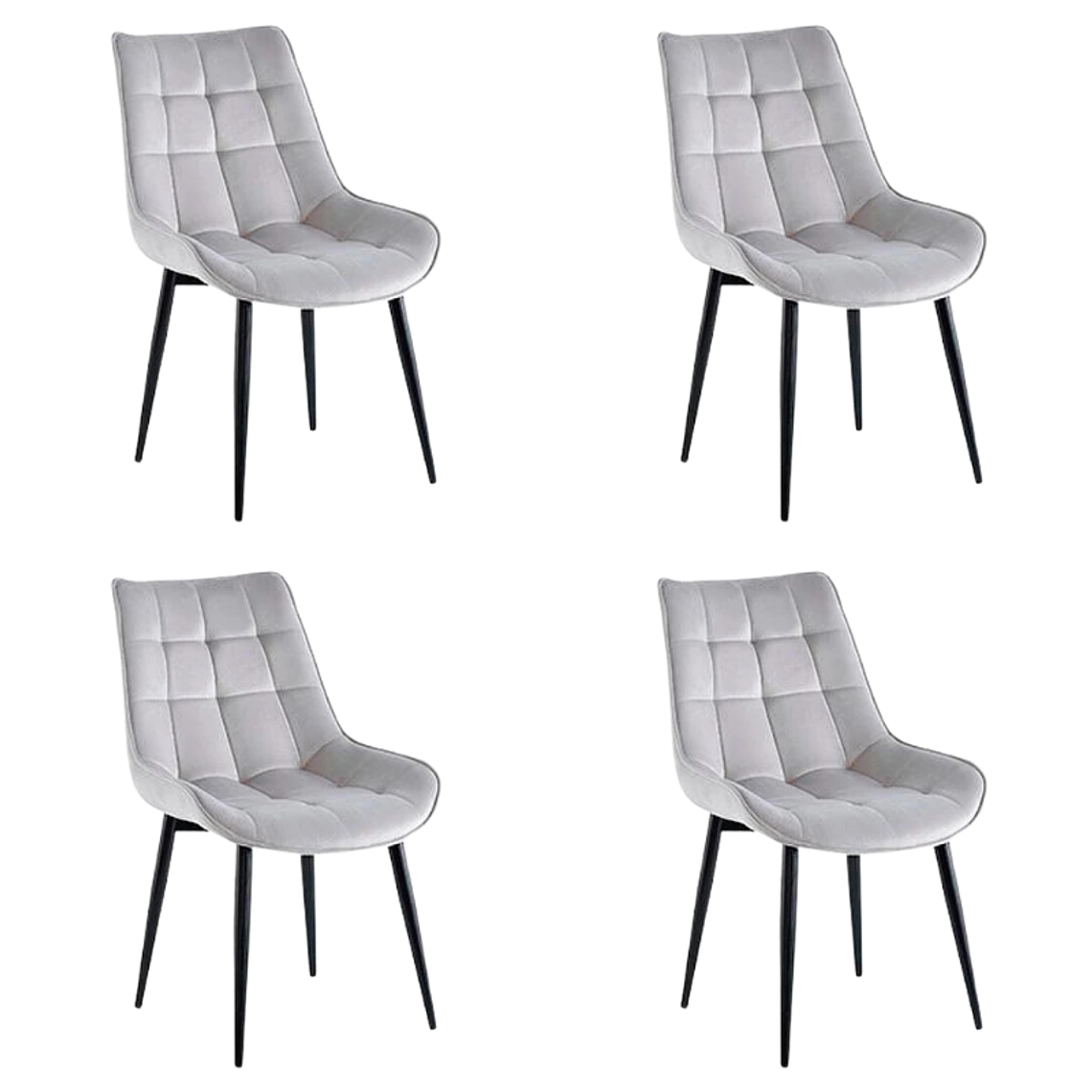 Pack 4 Sillas Capitone Black terciopelo 8