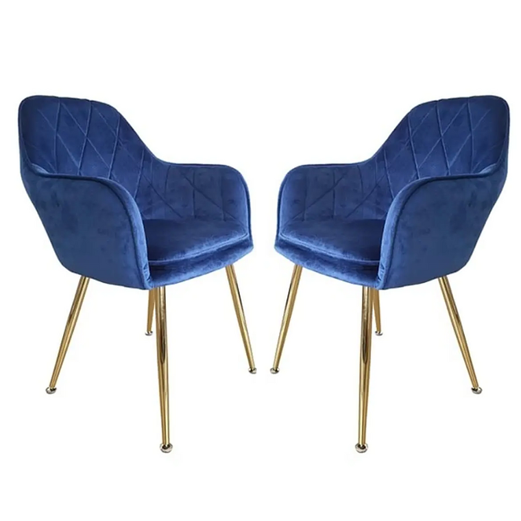 Pack 2 Sillas Sitial Butacas Diamond Gold 7