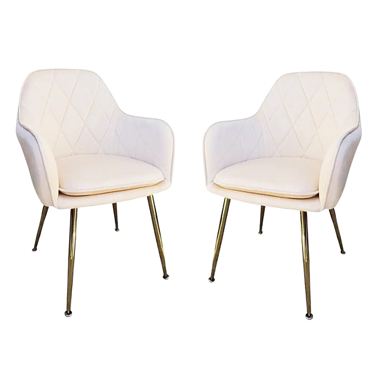 Pack 2 Sillas Sitial Butacas Diamond Gold 3