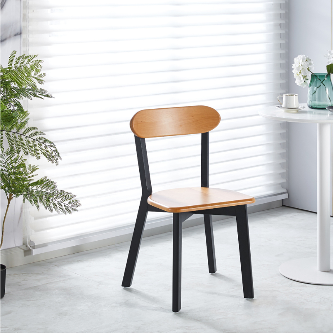 Silla Fresno de Madera l Negro 1