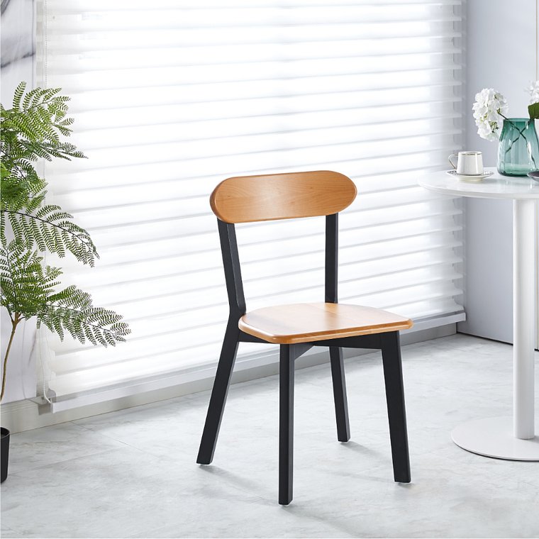 Silla Fresno de Madera l Negro 1