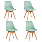 Comedor Mesa Hawaii rectangular vidrio 130x80 cm con 4 Sillas Tulip - Miniatura 11