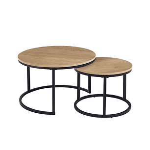 Juego de mesas de centro anidadas -  Madera clara