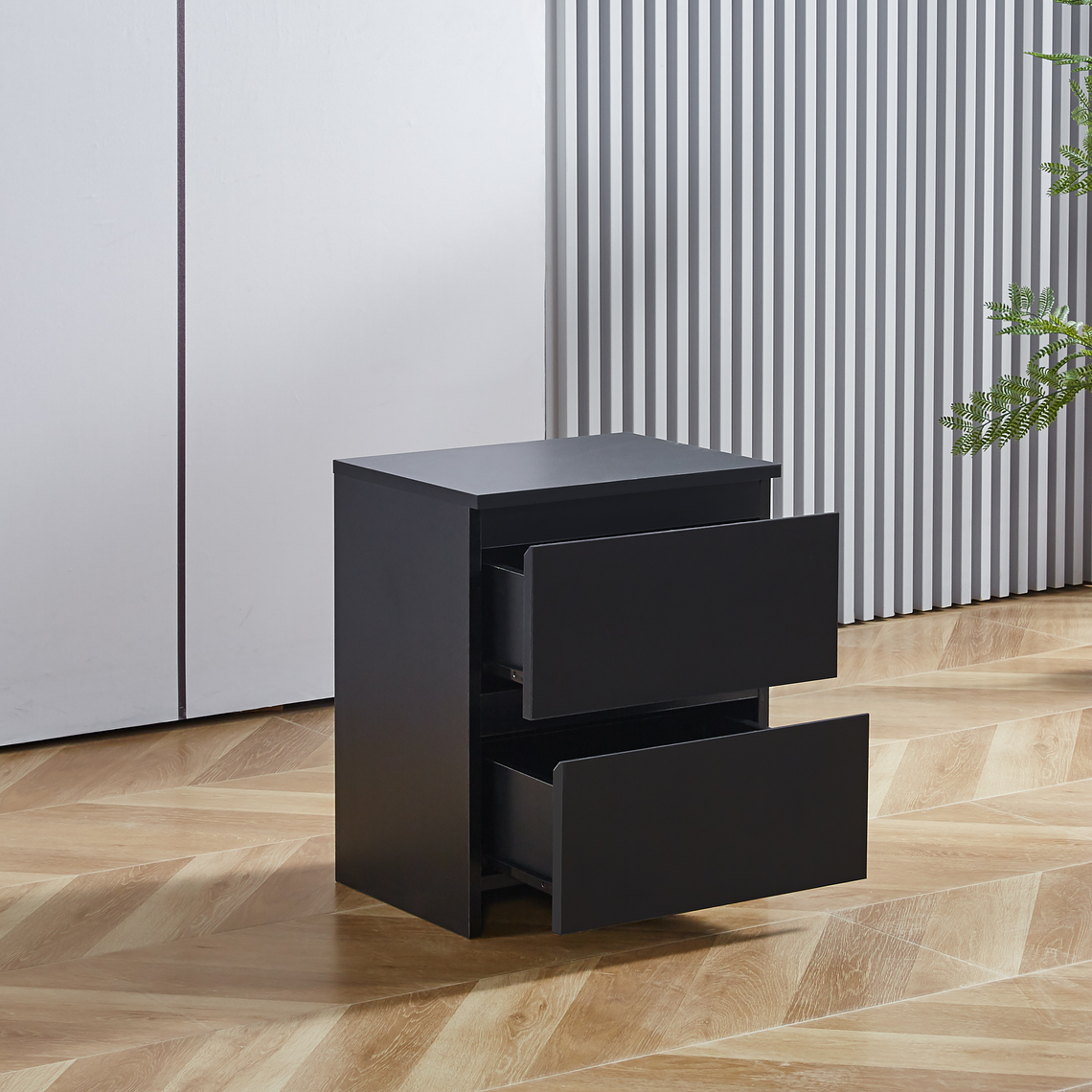 Velador Cajon Doble Minimal Oscuro 6