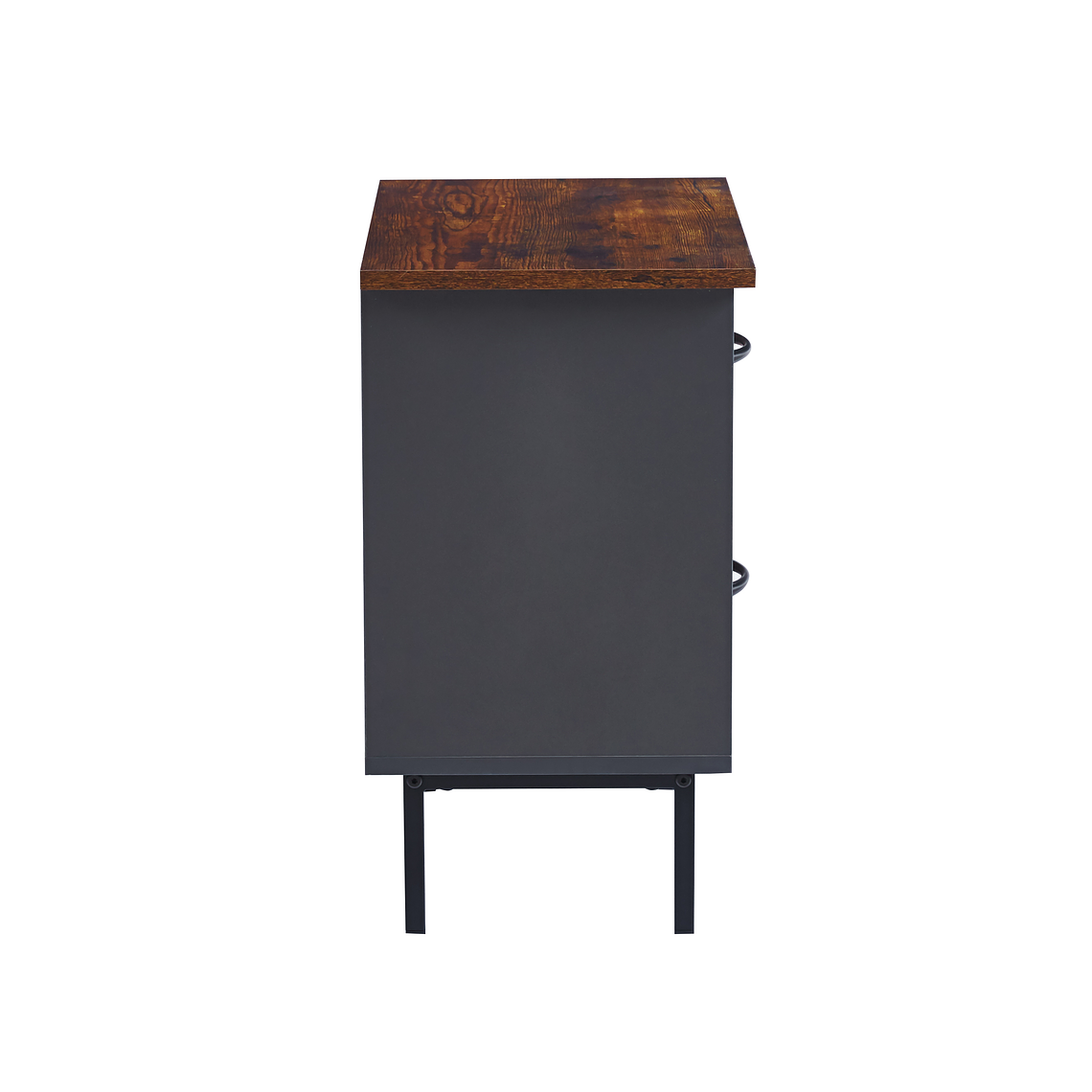 Velador Dos Cajones Metal Rústico 3