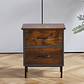 Velador Dos Cajones Metal Rústico - Miniatura 6