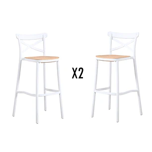 Pack 2 Taburetes Piso bar Danubio Crossback (75,6 cm)