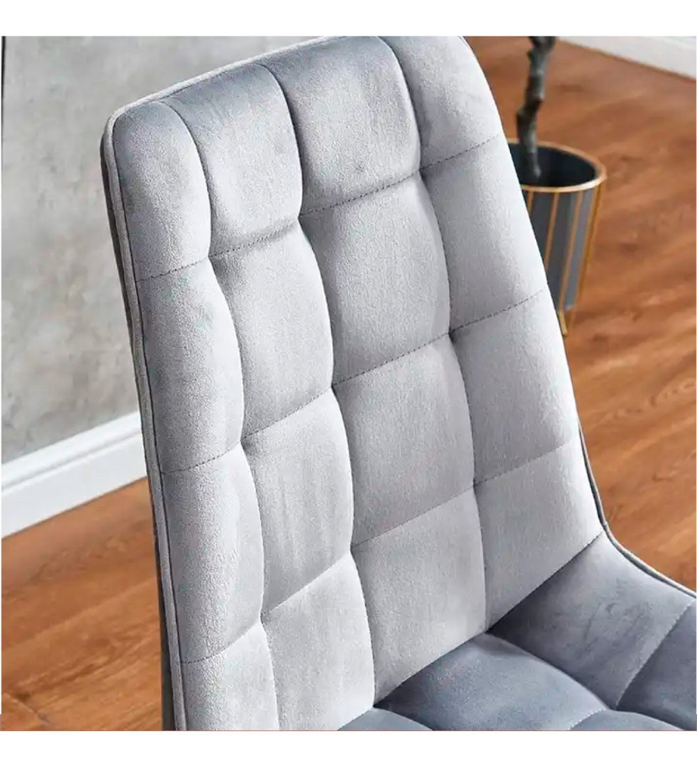 Silla Vintage terciopelo gris