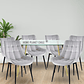 Comedor Vintage Gold 160x90 cm con 6 Sillas Capitone Black - Miniatura 2