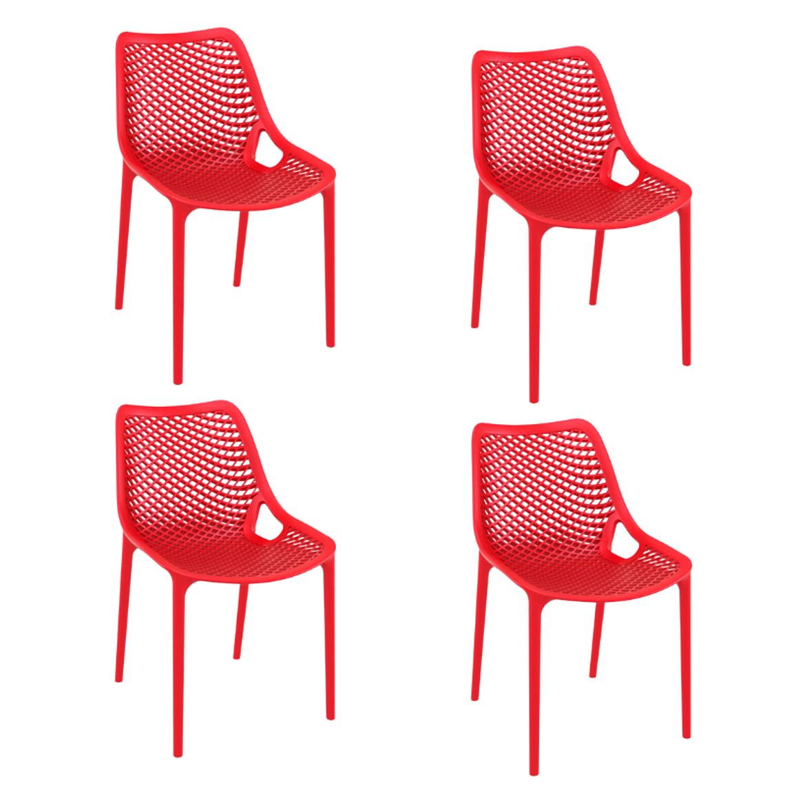 Pack 4 Sillas de terraza Rostock 10