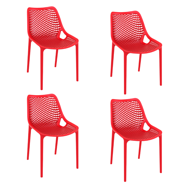 Pack 4 Sillas de terraza Rostock 10