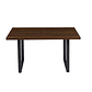 Mesa rectangular Industrial 140x90 cm madera oscura - Miniatura 3