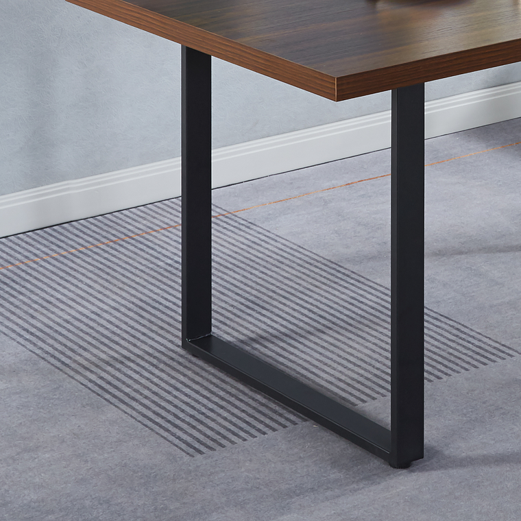 Mesa rectangular Industrial 140x90 cm madera oscura 5